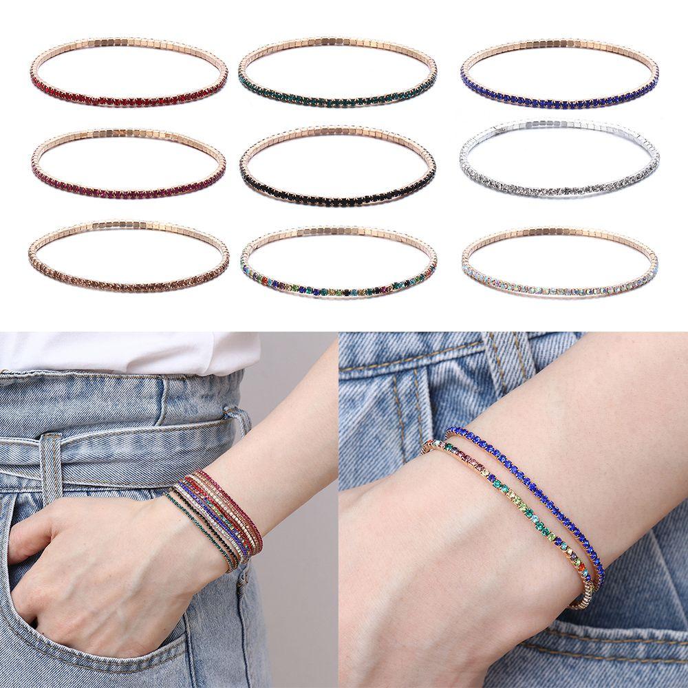 Женские блестящие женские браслеты со стразами, браслеты, браслеты, браслеты с кристаллами