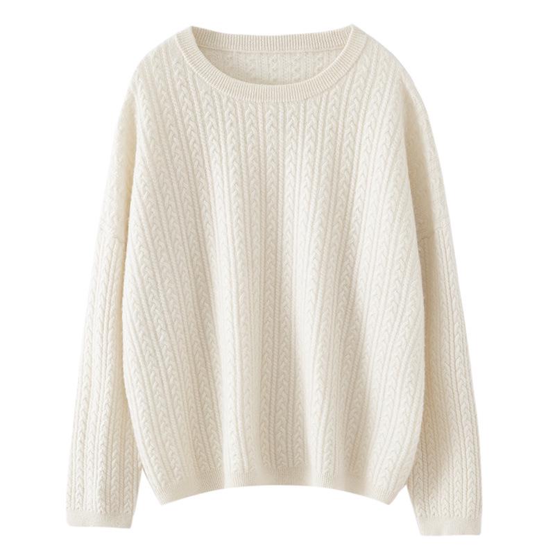 Women's Casual Loose-Fit 100% Cashmere Knit Sweater - Autumn & Winter Style