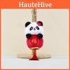 Playful Lantern Panda Plush Keychain Cuddly Stuffed Animal Charm For Collection Your