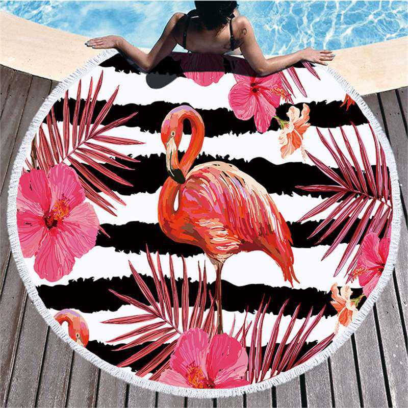 Flamingo Series Ultra-Fine Fiber Beach Towel & Indoor/Outdoor Mat