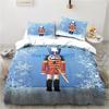 Nutcracker Christmas Tree Star Bedding Set  Duvet Cover Set 3D Print Comforter Cover Bedclothes for Boy Girl Bedding Sets Decor