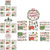 Festive Acrylic Christmas Diy Blind Box Keychain Set With Sparkling Diamond Art 15 Pieces