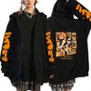 Anime Nekoma Karasuno Kenma Kozume Haikyuu Zipper Hoodies Harajuku Sweatshirt Karasuno High School Manga Zip Up Jacket Coats
