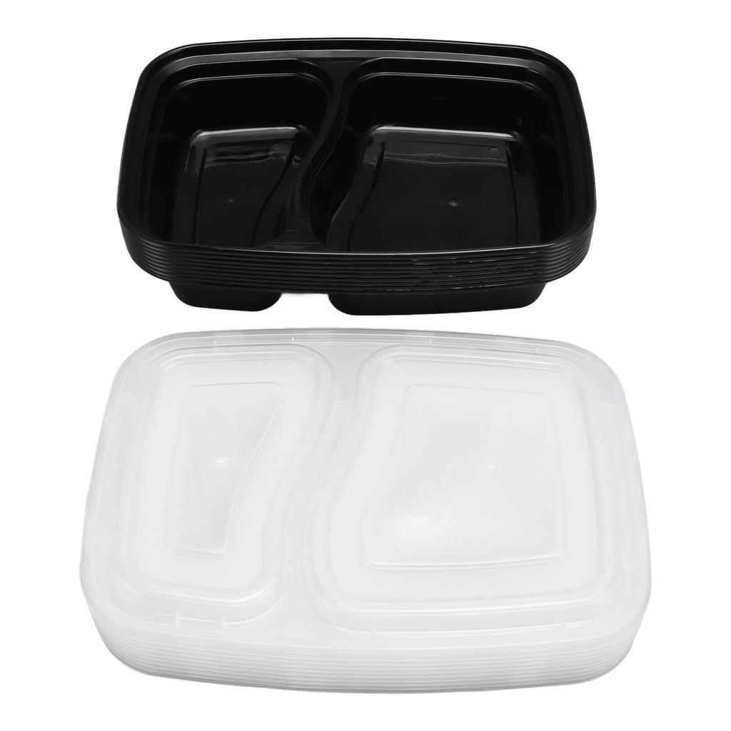 10pcs Take Out Containers Plastic Lunch Box Set Reusable Disposable Food Storage Containers for School Office Travel