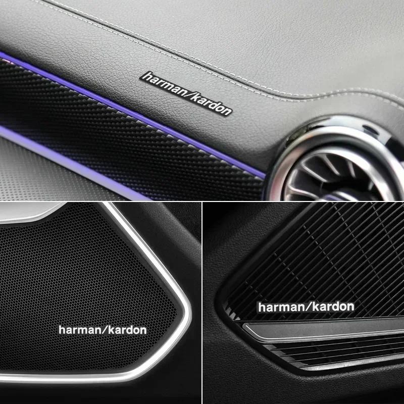 3D алюминиевая эмблема Harman/Kardon, наклейки для автомобильного аудио для BMW Mercedes Benz AMG Alfa Romeo Renault Mazda Toyota Ford Lada