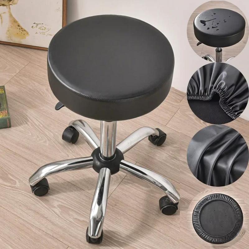 1 шт. Чехол на табурет, эластичный, водонепроницаемый, для домашнего декора отеля, вращающийся чехол для стула, защитный чехол для мебели, чехлы для барных стульев, искусственная кожа