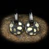 Classic Women's for Earrings Exaggerated Disc Hollow Pendant Earrings Unique Black Gold Jewelry Party Gift Gold Earings