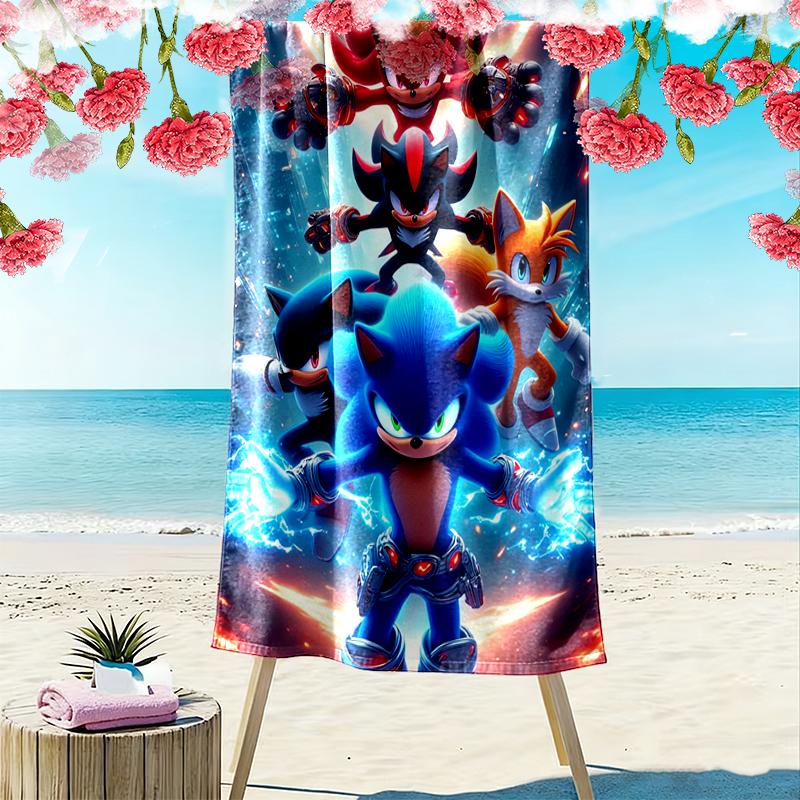 SONIC Beach Towel Perfect for Travel, Outdoor Activities, Swimming, Camping, Hiking