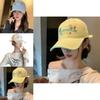 Delightful Yellow Floral Embroidered Baseball Cap For Women Casual And Cute Style