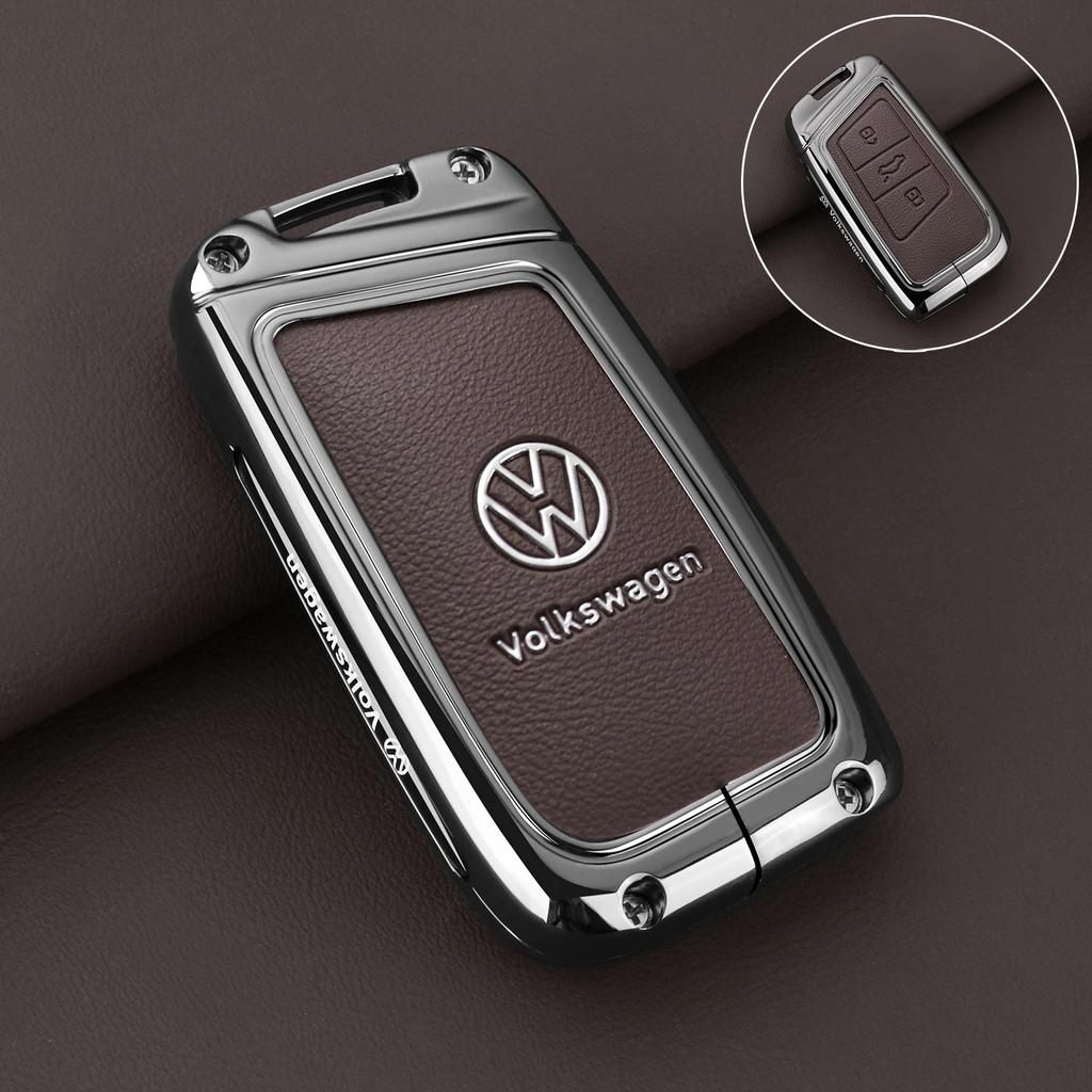 New 2026 Emblems 2026 Hot Styling Mouldings For VW Volkswagen Jetta MK5 Golf Alloy Leather Car Smart Remote Key Case Fob Cover Protector EK1