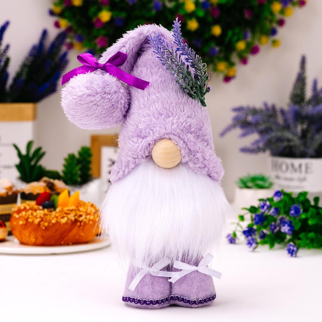 Adorable Purple Lavender Doll Plush Gnome Unique Decoration For Mother's Day Festivities
