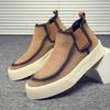 2025 новые мужские ботинки хай-топы из коровьей кожи, дышащие и теплые, модные замшевые кожаные ботинки, повседневные универсальные мужские кожаные ботинки на мягкой подошве