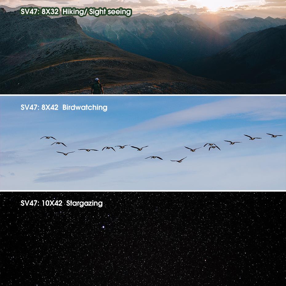 Бинокль SV47, профессиональный водонепроницаемый и защищенный от запотевания бинокль 8x32/8x42/10x42 для наблюдения за птицами