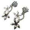 Lily-Crystal [P3697] - Silver Grey 'Callas' Handmade Ear Clips - 8.5x4 Cm