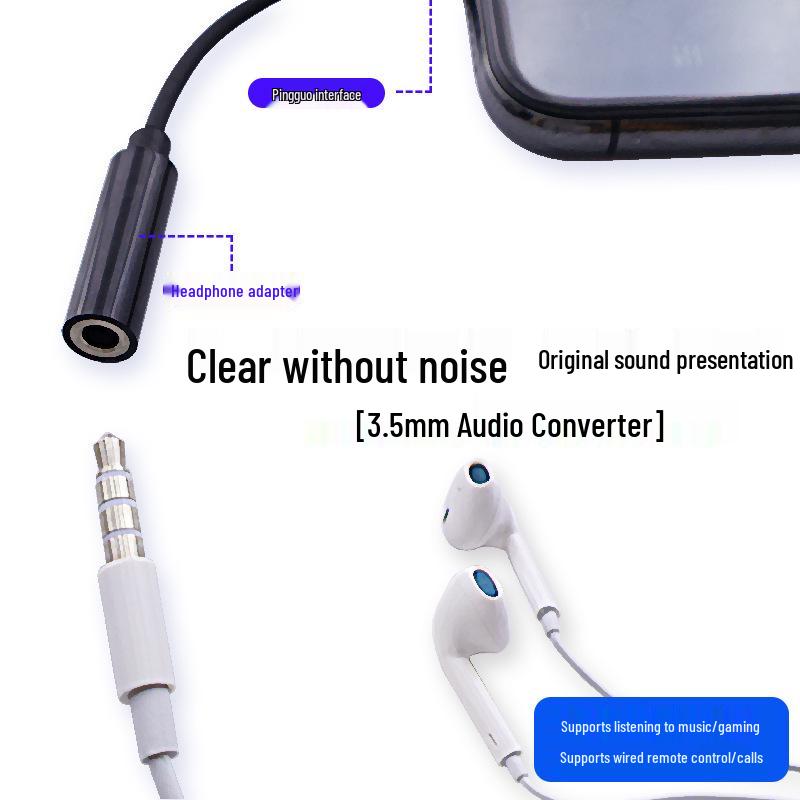 Аудиоадаптер Lightning на 3,5 мм и Type-C для Apple Bluetooth