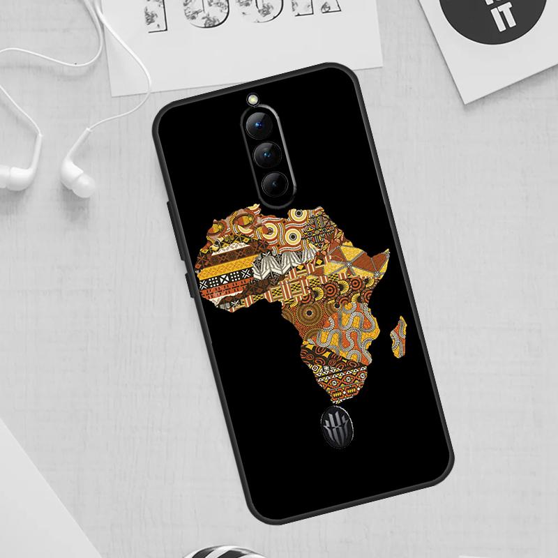 Africa Map Case For ZTE Nubia Red Magic 10S 8S 9S 8 9 11 Pro Plus 6 7 6S 7S 6R For RedMagic 10 Air Cover
