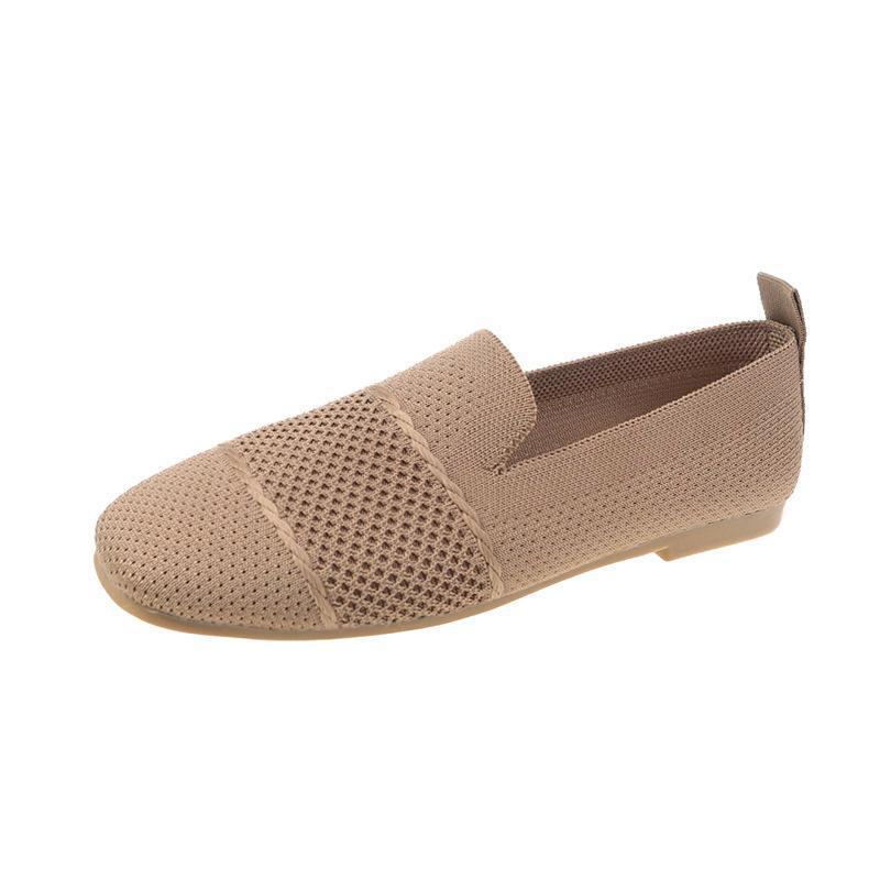 Women's 2025 Summer Breathable Woven Casual Flat Mesh Shoes