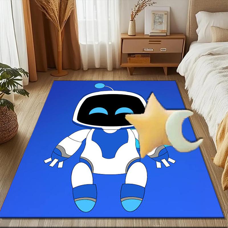 Space Adventure Astro Bot Rug Game Carpet, Floor Mat for Bedroom Living Room Entryway Rug, Home Decor Idea Gift for Christmas birthday