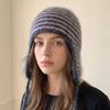 Plush Knitted Hat Rabbit Fur Beanie Hat Cute Knit Cap Apparel Accessories