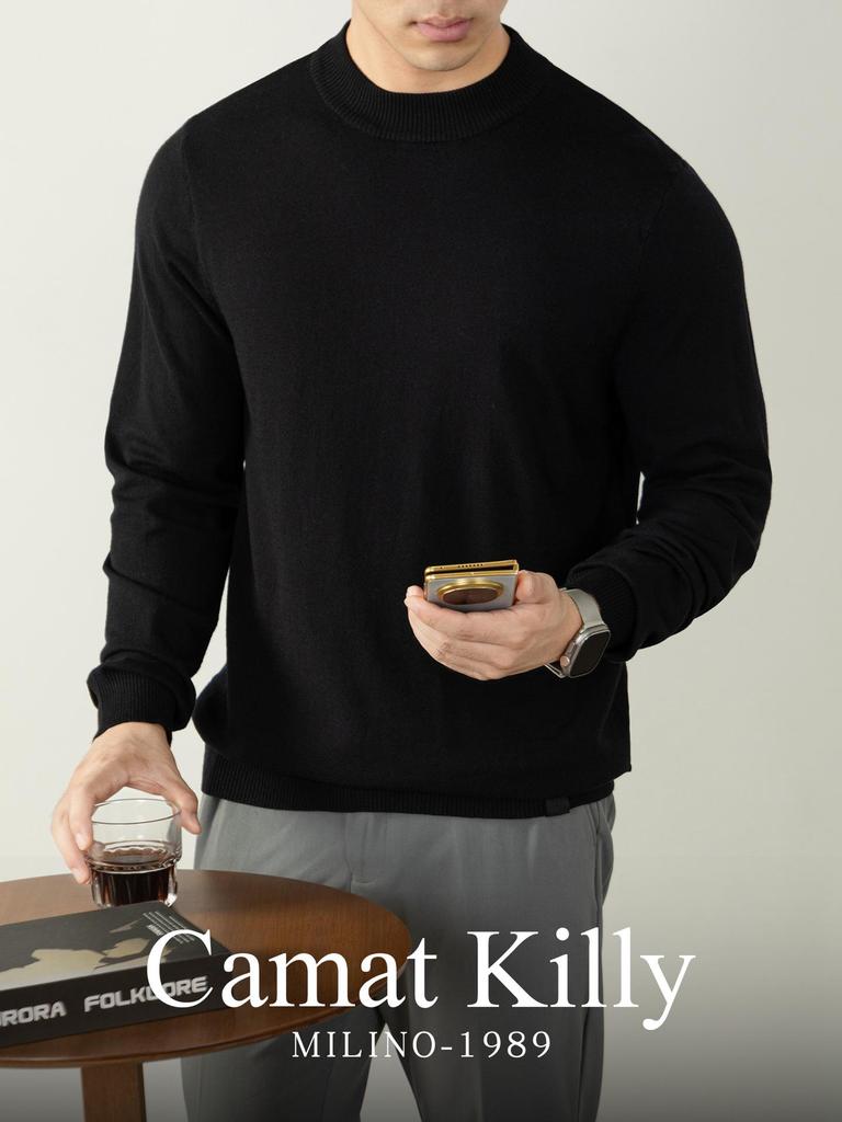 CamatKilly • Мужская мягкая трикотажная одежда: Роскошный, Плотный, Противоскатывающийся, Высокоэластичный Базовый Слой для Осени и Зимы.