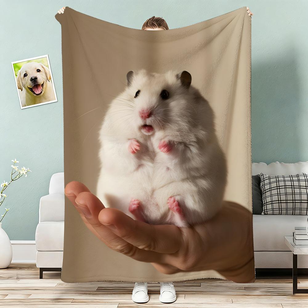 Hamster Throw Lightweight g Flannel Blanket Soft Skinfriendly for Summer Cooling