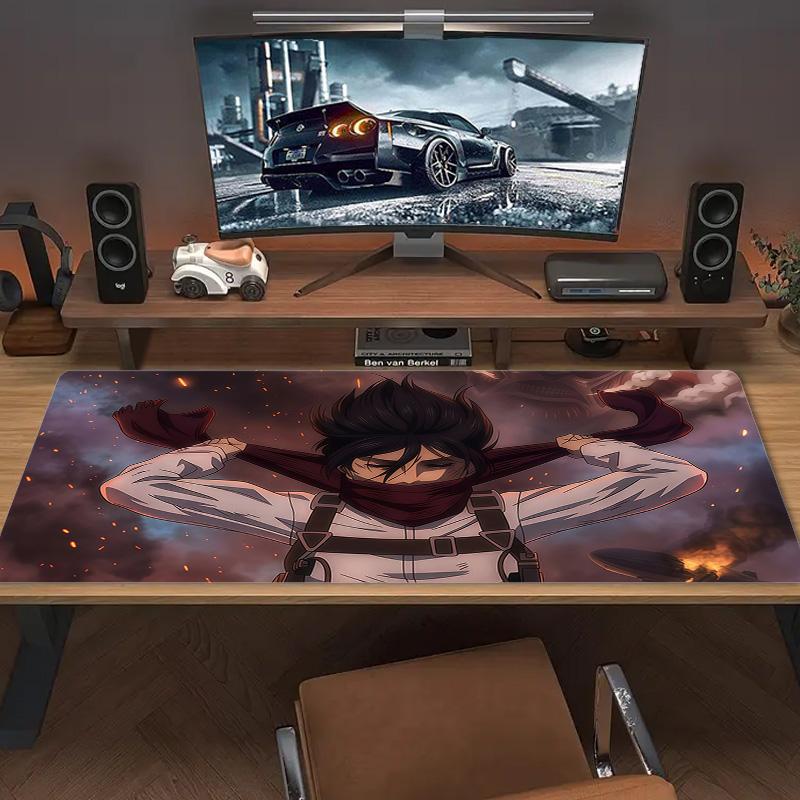 Attack on Titan Print Cushion Non-slip Laptop Tablet Big Mousepad XXL Mat Mini PC Playmat With Lock edge