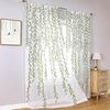 2 шт пасторальный зеленый ивовый лист занавес марля серия оконная марля стеклянная марля марлевые шторы с принтом