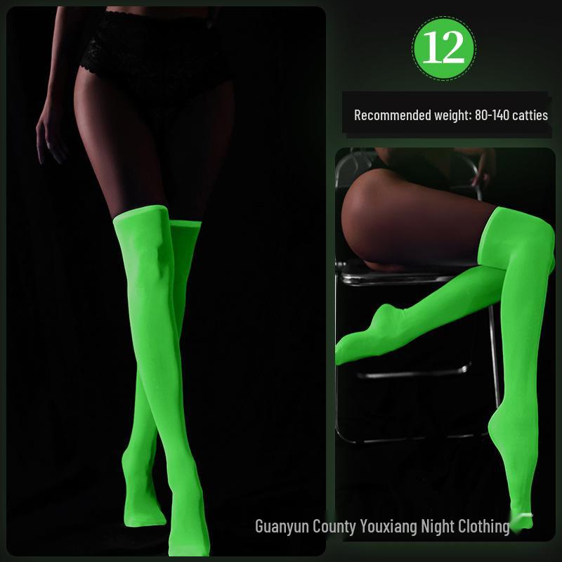 Светящийся в темноте бодистокки из сетки плюс сайз с люминесцентным бандо и носками