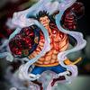 Новая фигурка Monkey D из аниме One Piece, 40 см. Лампа Луффи Gear 4 Модели Куклы Фигурка Действия GK Статуя Луффи Коллекция Детская Мальчик Игрушка Подарок