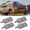 Ручка блокировки двери Передняя Задняя Серая 4 шт. Для 2007-2013 Chevy/GMC Silverado/Sierra