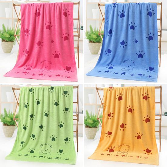 Банное полотенце Сильная впитываемость воды Быстросохнущее Мультяшный принт Комфорт Дети Впитывающее полотенце для душа Принадлежности для ванной