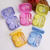 Fashion Container Lovely Travel Contact Lenses Box Mini Square with Mirror Contact Lens Case