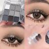 Черная палитра теней для век Smoky Eyes, стойкий водостойкий макияж с матовыми и мерцающими финишами, черные, белые, серые оттенки для макияжа от дня до ночи