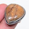 Драгоценный камень Яшма Призрачный Глаз Серебро 925 пробы Ювелирное кольцо Размер 8