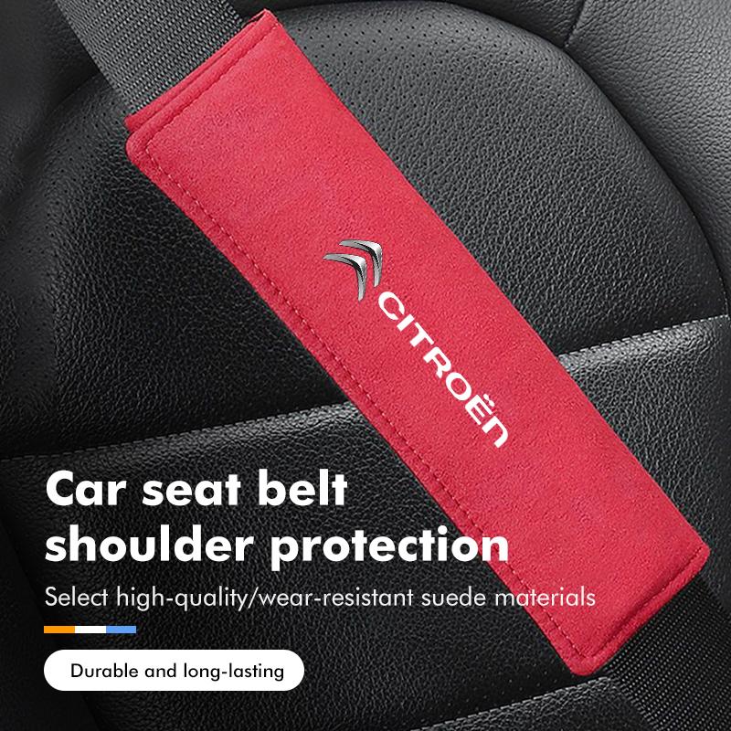 OCDK9 2Pcs Car Seat Belt Cover Shoulder Protection For Citroen C5 C1 C2 C6 C4L DS3 DS4 DS5 C-Elysee Grand Berlingo