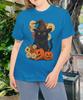 Retro Black Cat Pumpkin Halloween Costume Fall Autumn Season TShirt