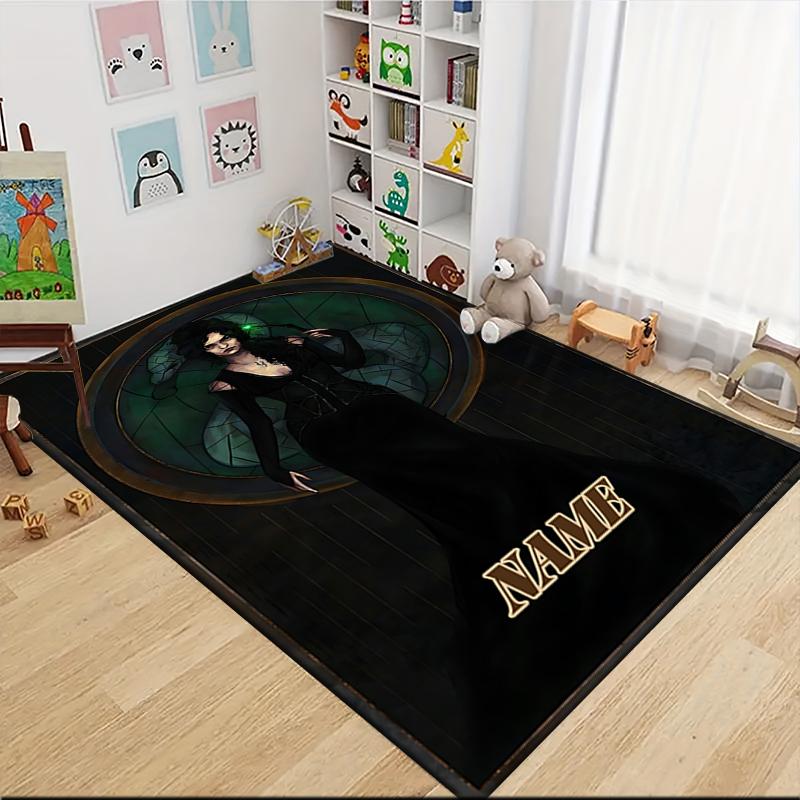 Custom Name Hairy Pawter Magic Night Carpet Rug Customizable Soft Washable Anti-Slip Home Living Room Sofa Mats Personalized Rug. 090958