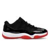 Air 11 Retro Low Bred 2025 Unisex Sneakers Black Varsity-Red White FV5104-006