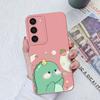 Case For Samsung Galaxy S23+ Ultra S22+ S21 S20 FE Note 10 20 Lite Cute Dinosaur Liquid Silicone Soft TPU Back Cover For Samsung S22 S23 Bumper Funda