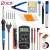JCD Electric Soldering Iron Kit 220V 60W Adjustable Temperature Welding Solder Rework Station Heat Pencil Tips Repair Tools