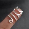 Silver Color Creative Winding Handmade Rings for Women Couples Terndy Party Cute Cat Finger Anillos Jewelry Gifts