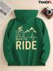 Life Is Better When You Ride Sports Hoodie Cycling Mountain Print  Oversized Pullover Streetwear Sweatshirt Spring Autumn
