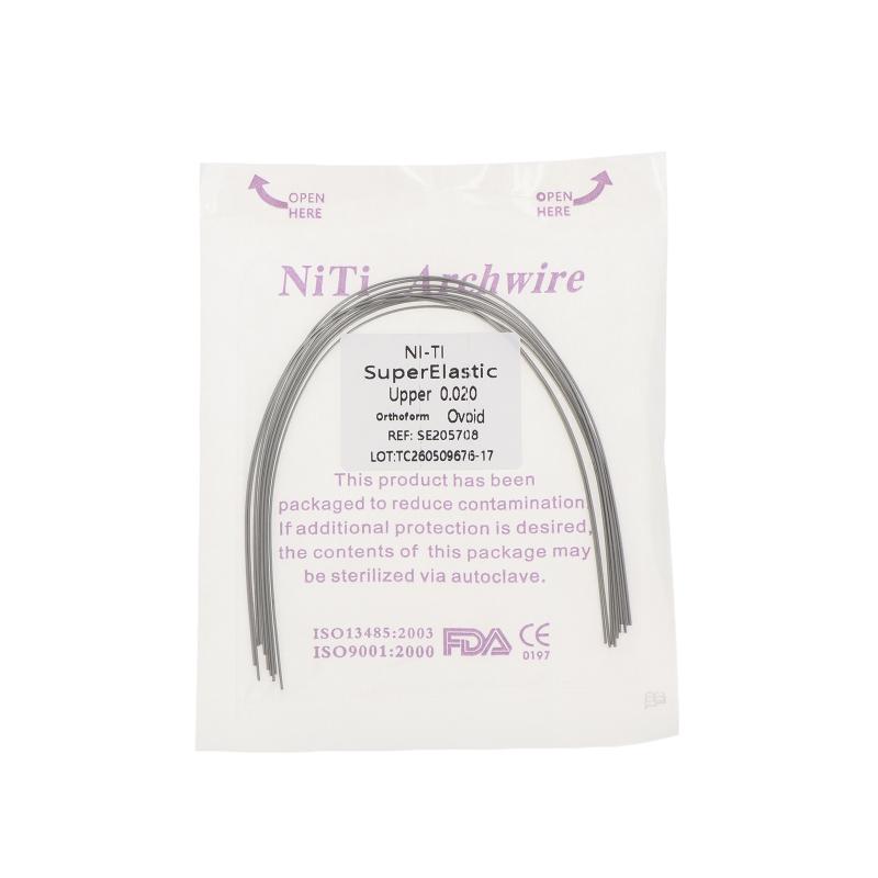 10Pcs Ag Dental Arch Wires Elastic Niti Round Rectangle Archwire Lower/Upper 012/014/016/018/020/16X16/16X22