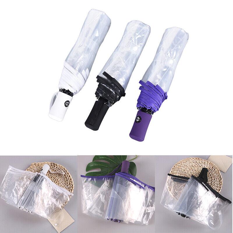 Bubble Umbrella Compact Rain Umbrella Tote Umbrella Auto Open Closes Dome Windproof Fully Automatic Three-Fold Transparent