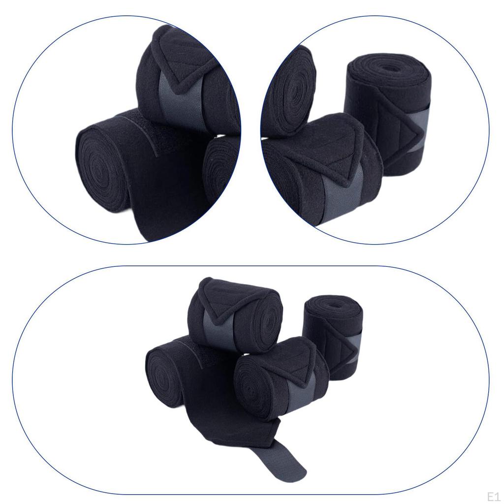 4 штуки Бинты для ног лошади Защитные ремни для верховой езды Троеборье