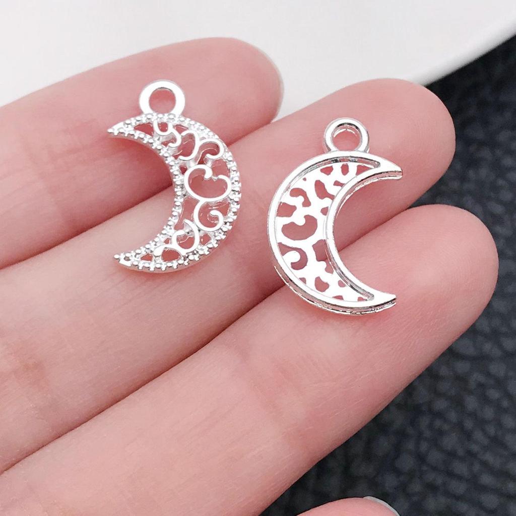 Старинная серебряная подвеска в виде звезды, луны, солнечного шара — аксессуар для самостоятельного изготовления украшений