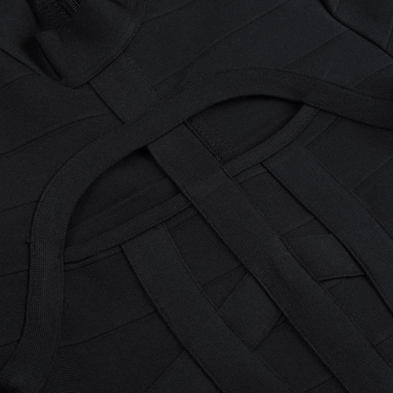 European & American Autumn/Winter Women's Long-Sleeve Sexy Hollow Chest Slim Bandage Dress