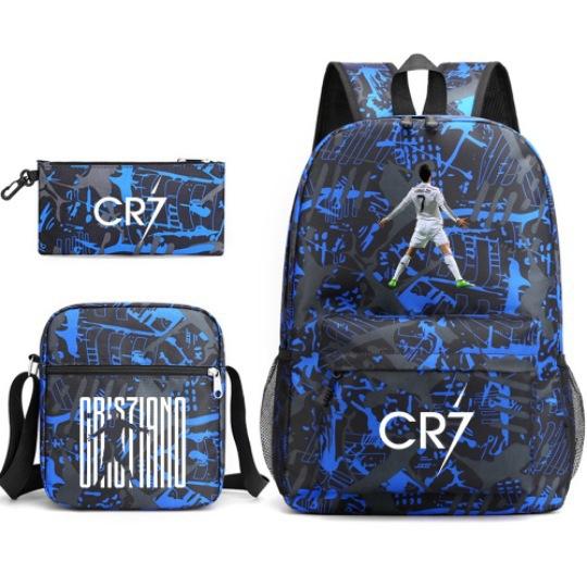 Youth Fashion Backpack Shoulder Bag Pencil Case Children'S Student School Bag 3-Piece Set