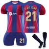 2324 Barcelona Home Football Jerseys Shorts Socks Set New Season Shorts Socks Adult Sizes Outfits