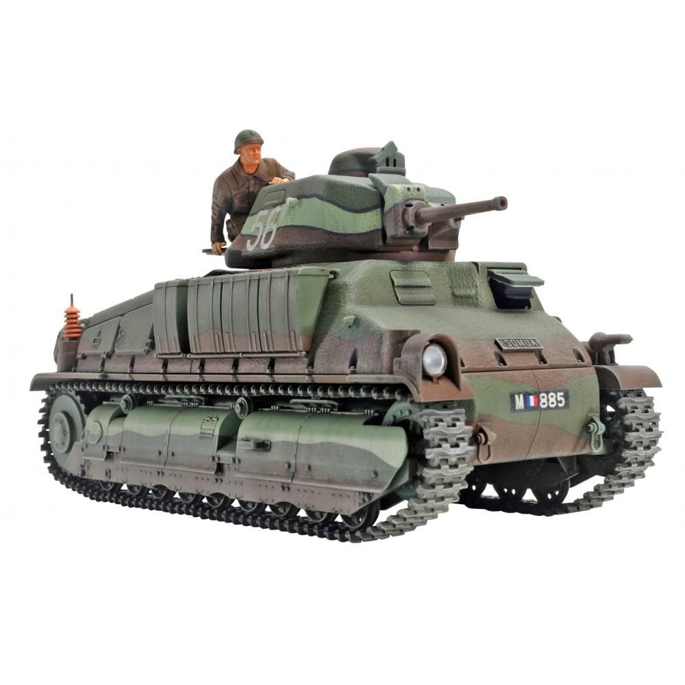 Tamiya 135 Военная миниатюра Серия №344 Французский армейский средний танк SOMUA S35 Пластиковая модель 35344